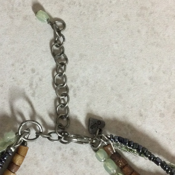 Aura four strand bead necklace with sun moon stars coin pendant - Picture 6 of 8